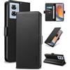 Yunubeyii Cover Libro per Motorola Moto Edge 50 Fusion - [Blocco RFID] Luxury PU Leather Portafoglio Card Holder Magnetic Phone Custodia con Kickstand, Cover Protettiva Antiurto, Nero