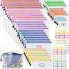 VEUWOLM 42 PCS Sacchetto di Zip Impermeabile Mesh, Borse di File, Borse Portadocumenti con Cerniera, Sacchetto del Documento Plastica per Uffici Cosmetici Forniture Accessori da Viaggio, 8 Taglie, Colore