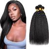 Tuheerst 30 32 34 Inch 1B Natural Black Bundles Human Hair Double Weft Yaki Straight capelli umani Extensions Unprocessed Brazilian Virgin Hair Capelli Umani Total 3 Bundles Total 150g