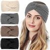 DUTIFUL 4 fasce per capelli da donna, invernali, calde, invernali, da donna, spesse, a maglia, larghe, elastiche, per corsa, sci, campeggio, escursionismo