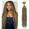NICMISS Water Wave Bulk Human Hair for Braiding 1 Bundle Human Braiding Hair Honey Blonde #27 Boho Braids No Weft Human Hair Extensions Wet and Wavy Human Hair for Boho Knotless Braids (22 inch/50g)