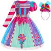 New front Candyland Tutu Dress Up For Girls Lecca-lecca Costume Da Lecca-lecca Per Giochi Di Ruolo Abito da principessa delle caramelle Multicolore,130