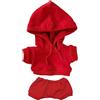 niannyyhouse Vestiti per bambola di peluche, 20 cm, elastico in tinta unita, abbigliamento sportivo, pantaloni con cappuccio, accessori per vestire (rosso, 20 cm)