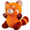 Pidak Peluche Panda Rosso MADE IN ITALY - 23 CM - 35 CM - 45 CM - 60 CM (23 CM - 9 INCH)