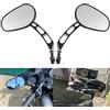 KATUR Moto 8MM 10MM Specchi retrovisori Manubrio Specchietto retrovisore Moto Nero Specchietti Laterali Tagliati per Harley Street Bob FXDB Fat Boy Iron 883 XL883N Sportster 1200 Custom XL1200C