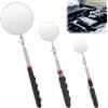 GFUEIGJ Set di 3 specchietti telescopici per ispezione auto, specchietto di ispezione circolare, 360 gradi, con manico allungato per attrezzi di riparazione auto