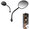 EMMEA 90487 COPPIA SPECCHIETTI RETROVISORI MANUBRIO COMPATIBILE CON DUCATI MONSTER 600 DARK OMOLOGATI SPECCHI CROSS ENDURO UNIVERSALI MOTO MOTOCICLETTA