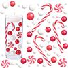 Lynqvor 6054PCS di riempitivi per vasi di Natale, Decorazioni Natalizie Bastoncini di Zucchero Acrilici e Bianche, Bastoncini di Zucchero e Caramelle, centrotavola Fai da Te