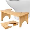 JSMTKJ Sgabello fisiologico in legno, sgabello WC pieghevole in legno, sgabello a forma di C resistente a 35 gradi per Toilette, Fisiologica WC Antiscivolo Allevia Stitichezza