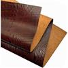 KGS Kozmo - Foglie in vera pelle goffrata, spessore 1,3 - 1,5 mm, lama in pelle bovina per lavori in pelle e riparazioni (cioccolato, stampa a coccodrillo, 15 x 30 cm)