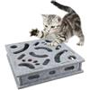 Lvjkes Giochi interattivi per gatti, Auto-Intrattenimento per Gatto Scatola di Giocattoli, Può contenere palline e snack, Giochi per gatti in casa, Grigio