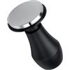 Normcore Pressino da caffè V4.1 da 49 mm con feedback sonoro a scatto, manomissione caricato a molla con base piatta, manico in alluminio anodizzato, nero