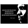 BBPosters Mike Tyson Ritratto A3 Senza Cornice Bianco e Nero Citazione Poster Boxer Sport Foto Credere Motivazione Immagine