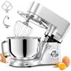 POWWA Impastatrice Planetaria, POWWA Robot da Cucina, 6+1 Multifunzione Impastatrice Professionale con Frusta, Gancio per Impastare, Frusta per Dolci, Ciotola di Acciaio Inossidabile