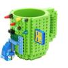 MA3TY Build-on Brick Mug,Tazza di caffè,Fai-da-Te Creativo di Costruzione Regali Originale per Natale Pasqua Festa del papà Compleanno,Compatibile con Lego(Verde)