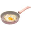 Onperpoe Mini padella da 12 cm per un uovo, padella antiaderente piccola padella per uova con rivestimento minerale, padella rosa per frittata portatile per colazione Padelle antiaderenti per fornello a gas