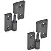 Ganter Normelemente Cerniere sospese in plastica, cuscinetto fisso sinistro, 60 x 60 mm, GN 337.1-60-60-8-A-2-SW