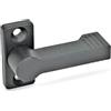 Ganter Normelemente GN 702-17-55-A-SW - Chiavistello di blocco con 4 posizioni, nero, lunghezza chiavistello: 55 mm