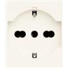 Vimar 30210.B Linea Presa con sistema SICURY 2P+T 16 A 250 V~ universale standard italiano P40, colore bianco, 2 moduli