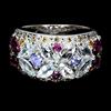 GemsPorium Anello in argento sterling 925 marchesa tormalina peridoto gemma gioiello mis...