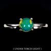 GemsPorium Anello in argento sterling 925 opale di fuoco rotondo 6 mm gemma gioiello mis...