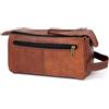 PARRYS LEATHER WORLD Borsa da toeletta vintage in vera pelle di capra kit doppio da viaggio custod...