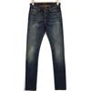 NUDIE JEANS Tube Tom Jeans Uomo W28/L34 Indigo Dorato Slim Fit Blu Lavato