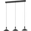 Eglo connect.z lampada a sospensione LED Smart-Home Conomavilla-Z, 3 fiamme, metallo, dimmerabile, ZigBee, Matter, app e Alexa, bianco caldo-freddo, RGB, nero