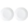 Arcopal - Zelie, Set 12 Piatti Piani, Servizio da Tavola in Vetro Opale Extra Resistente, 25cm, Bianco (Confezione da 2)