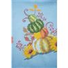 VERVACO Ricamo Punto Croce Kit Prestampato Tovaglie Zucche e foglie Biancheria Da Tavola Set Fai Da Te Creativo 80 x 80 cm Kit Hobby Creativi Adulti Casa Decor Cross Stitch Embroidery