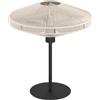 Eglo lampada da tavolo Midsumer, stile giapponese, decorazione per camera | da letto, comodino, in metallo nero e tessuto color crema, attacco E27, Ø 38 cm