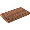 Zassenhaus Tagliere in legno di acacia con grondaia, tagliere da cucina, legno frontale, adatto ai coltelli, in legno duro coltivato resistente, 45 x 25 x 4 cm