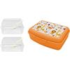 NERTHUS FIH 1291 Lunch Box Leones Lunch Box leggero e facile da pulire con 2 divisori e forchetta