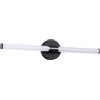 Eglo LED Lampada Specchio Ramola, illuminazione bagno, metallo nero e plastica bianca, luce calda-fredda, IP44, L 60 cm