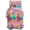 hermet Disney, Set Copripiumino Letto Singolo, Sacco Copripiumone + Federa, Parure Copripiumino con Federa, Sacco 155x200 cm, 100% Cotone, Principesse, (Non Contiente Lenzuolo Con Angoli)
