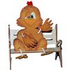 Petra's Bastel News Petra di mestiere-notizie A-KKH9420GB sterzare-Gallina con Panca da Giardino