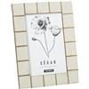 DRW Cornice portafoto da 15 x 20 cm, in resina e legno, con base in legno, colore bianco, ossa e naturale, 20 x 15 x 1,5 cm
