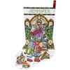 Design Works Stained Glass Stocking Counted Cross Stitch Kit-17 Long 14 Count