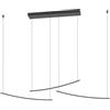 Eglo LED lampada a sospensione Vileggi, sistema | a cavi, dimmerabile, illuminazione da soffitto con Dip Switch, per sala da pranzo, metallo nero, luce calda-fredda