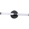 Eglo LED Lampada Specchio Ramola, illuminazione bagno, metallo nero e plastica bianca, luce calda-fredda, IP44, L 45 cm