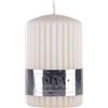 DONAU HOME Candela a forma di colonna Alva/candela di paraffina, 60 x 90 mm/bianco crema/per decorazione/candele scanalate/candele da tavola per decorare il soggiorno, il bagno, 25 ore di durata