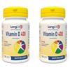 LongLife® Vitamin D 400 | Vitamina D3 naturale | Difese immunitarie, ossa e denti | Metabolismo del calcio | Fino a 100 giorni di trattamento | Vegetariano e senza glutine