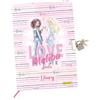 ONLINE Barbie Diario con lucchetto, DIN A5, a righe, con 72 fogli, bel design Malibu con carta di alta qualità da 90 g/m², libro segreto per bambini, ideale come regalo