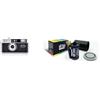 AgfaPhoto - Fotocamera Analogica Riutilizzabile - Nero + GT PHOTO Pellicola Colore Retrò 35mm - 24 Foto