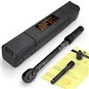 Lytool Chiave Dinamometrica 1/2 20-230 Nm+ 1/2 Barra Prolunga 125 mm,Adattatore da 1/2" a 3/8'' per Auto e Bici, 72 Denti, Precisione ± 3%, in Scatola Portatile