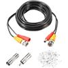 QUARKZMAN Cavo Video Alimentazione BNC, 5m/16ft Cavo Tutto-In-Uno Per Telecamere Di Sicurezza Cavo Estensione DC Per Installazione Sistema CCTV DVR Telecamere Plug & Play Cord, 1 Set Nero