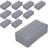 SKIR'CO (10 pz) Cappucci rettangolari in plastica grigia, 40 x 80 mm, coperture per pali di recinzione, colore grigio RAL 7040