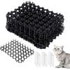 Zorplex 20x15cm Dissuasore per Gatti, 15 Pezzi Tappetino Repellente per Gatti,Plastica Dissuasori per Gatti, 15 Unghia Macinata a Forma di U, Tappetino domestico con punte, Anti Gatto Giardino