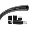 TATAY Kit tubo da giardino Premium 10 metri Ø5/8 15mm, 4 strati, Realizzato in Spagna, Resistenza 39 bar e -20°/60°, Lavorato a maglia, senza cadmio e piombo, senza BPA, anti-UV, Colore Nero
