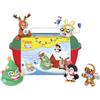 Jovi - Play&Fun Christmas Adventure - Kit plastilina CREA Personaggi natalizi, 24 Pastiglie da 15 g, Tagliabili e Strumenti di modellazione, Artigianato natalizio per bambini da +3 anni